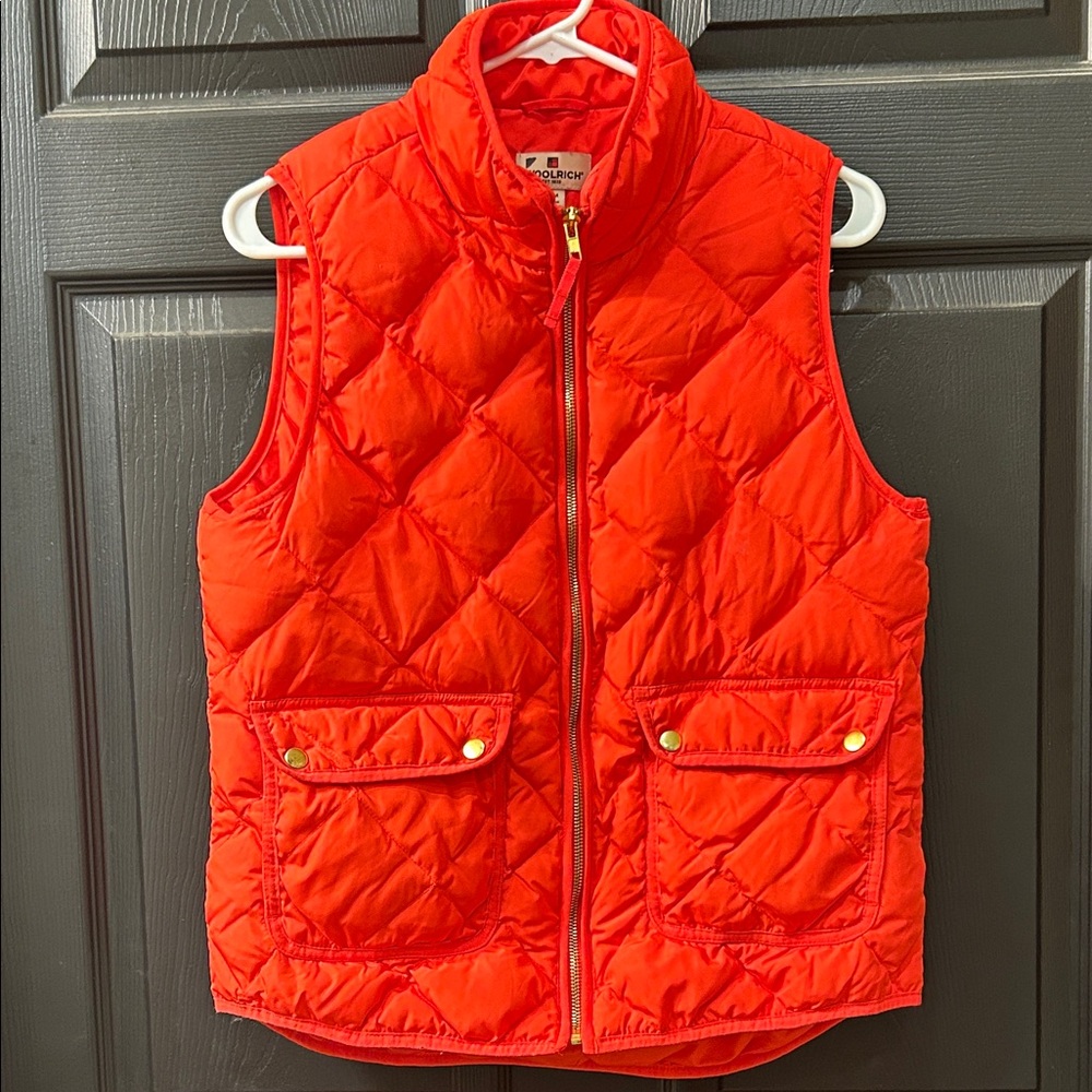 Bright orange wool rich vest